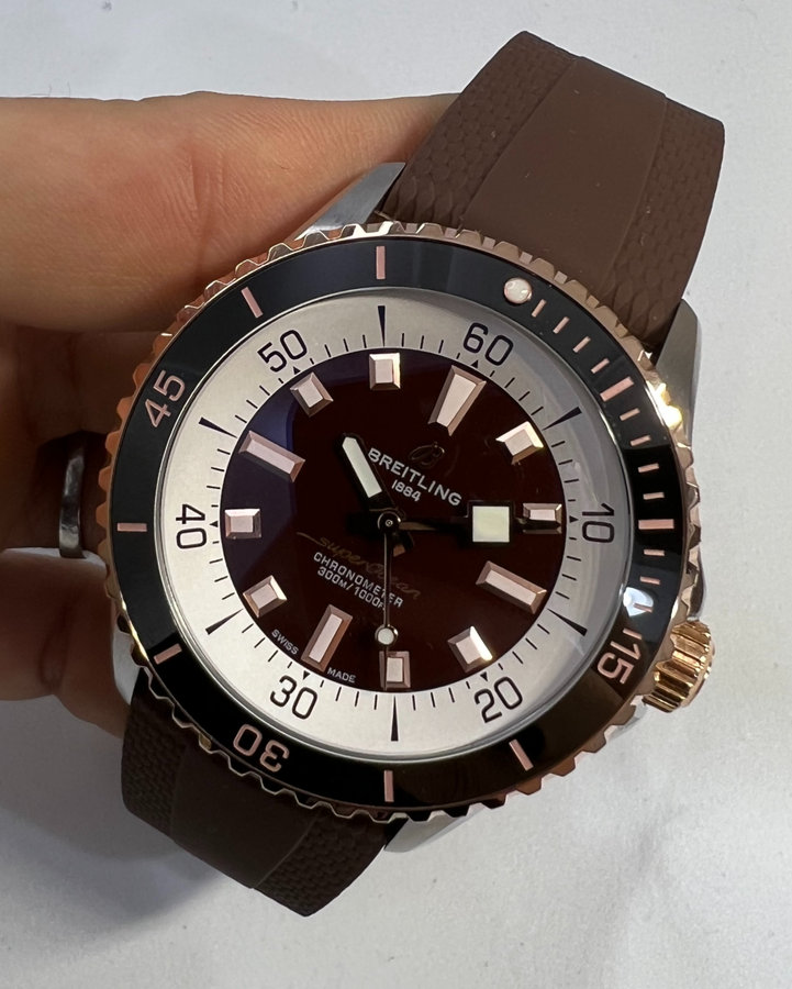Breitling SuperOcean Aço/Rose