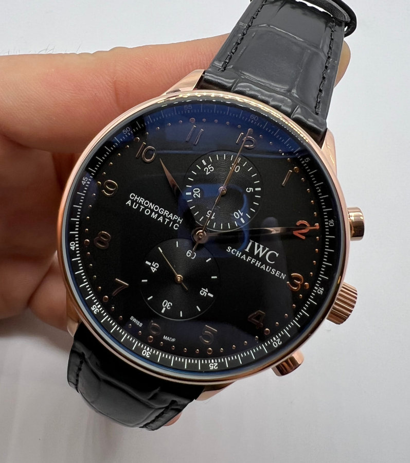 IWC PORTUGIESER CRONÓGRAFO - Aço Rose