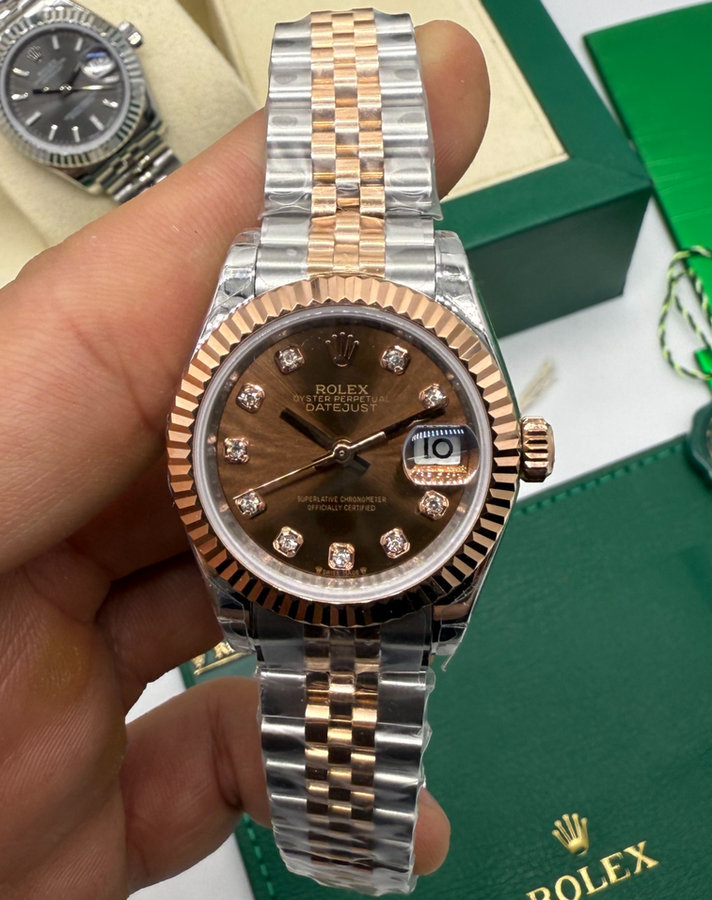 Rolex Datejust Aço/Rose