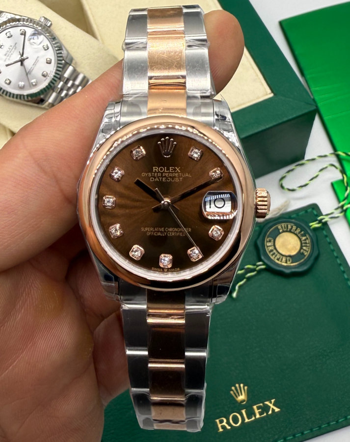 Rolex Datejust Aço/Rose