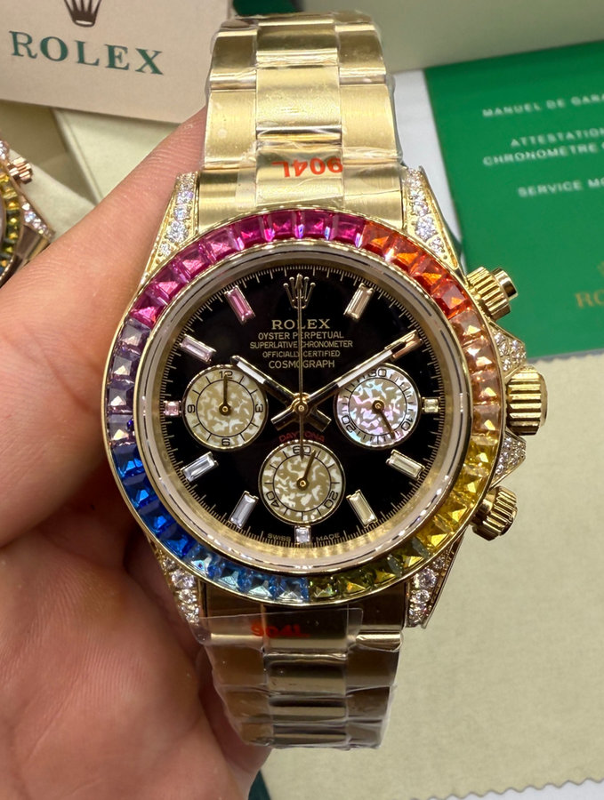Rolex Daytona Rainbow Aço/Dourado