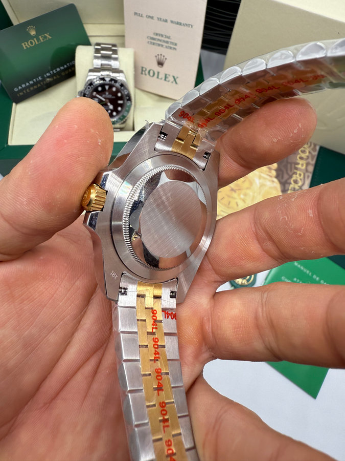 Rolex GMT Master ll Bruce Wayne Aço/Dourado, Pulseira Jubilee