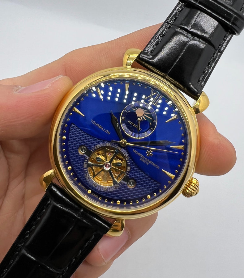 Vacheron Constantin Fases da Lua Turbilhão Aço/Dourado