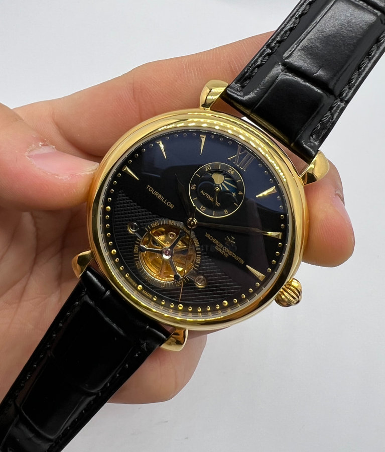 Vacheron Constantin Fases da Lua Turbilhão Aço/Dourado