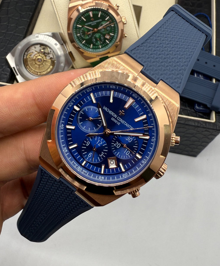 Vacheron Constantin Overseas Crono Aço/Rose