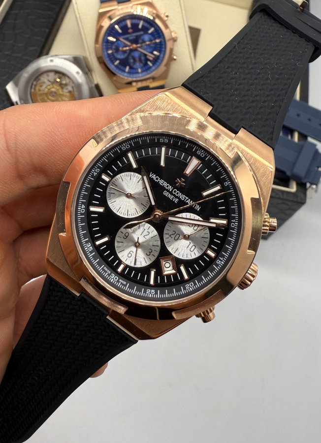 Vacheron Constantin Overseas Crono Aço/Rose