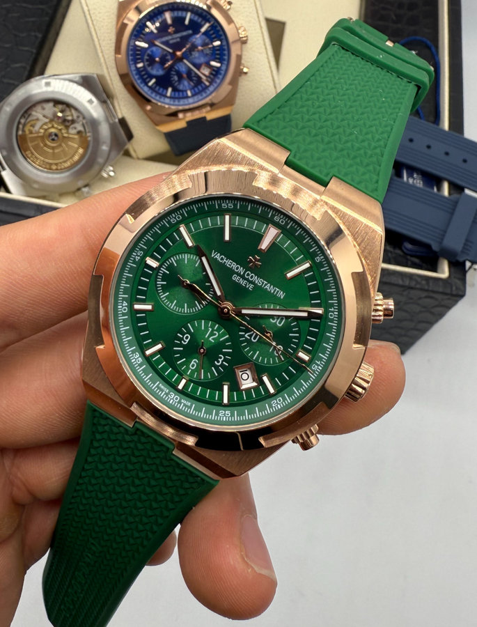 Vacheron Constantin Overseas Crono Aço/Rose