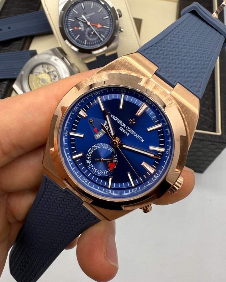 Vacheron Constantin Overseas Dual Time Aço/Rose