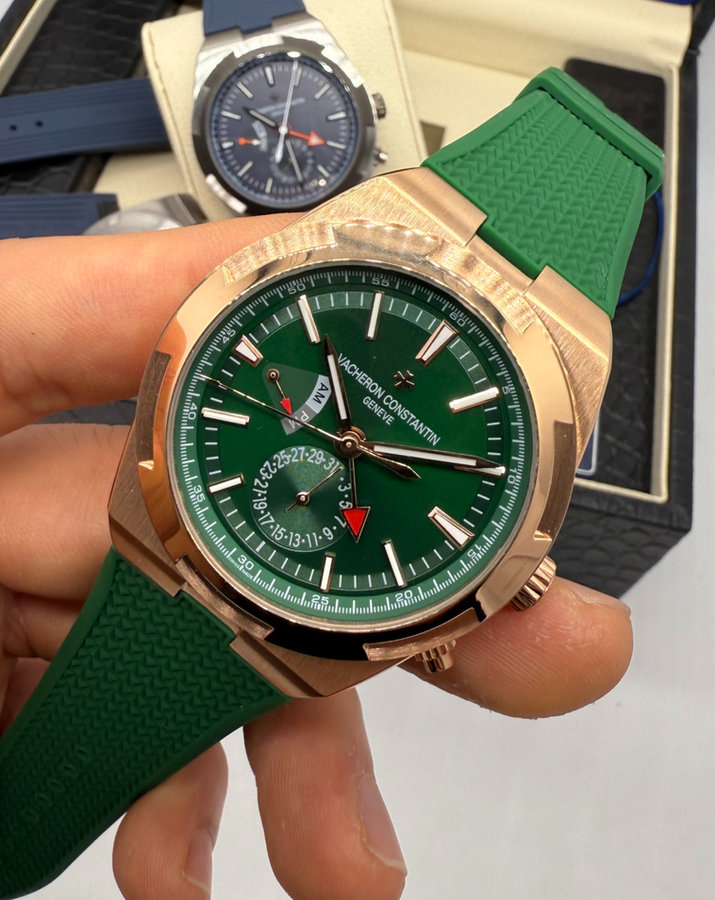 Vacheron Constantin Overseas Dual Time Aço/Rose