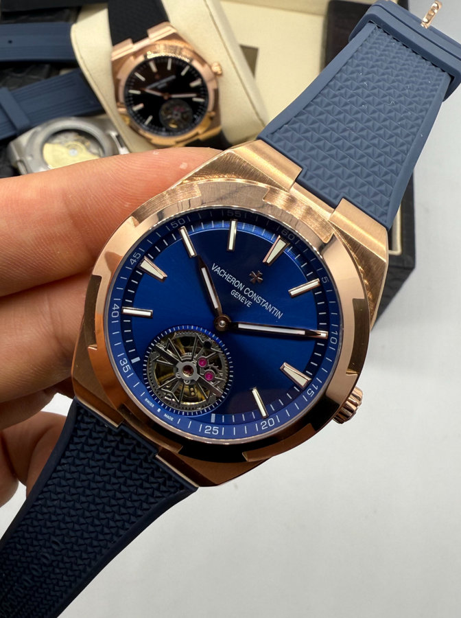 Vacheron Constantin Overseas Turbilhão Aço/Rose